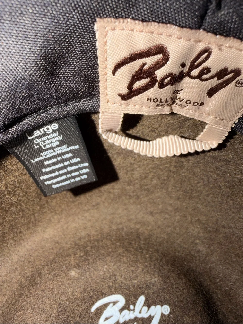 Bailey of Hollywood Briar Wool Fedora Brown Size L